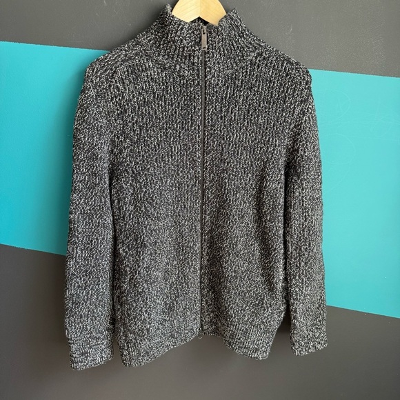 Everlane Black Ribbed Cardigan 100% wool - Picture 3 of 15